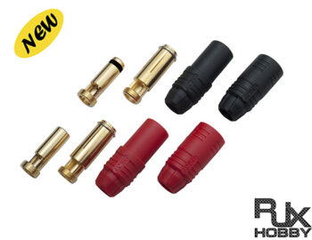 RJX 7mm Antispark Connector (Red 1 Set/Black 1 Set)