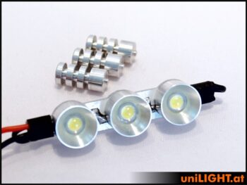 3x2W Flat Triple Spotlights 12mm White - Image 4